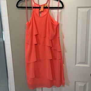 Fabrik boutique hot pink/ coral dress